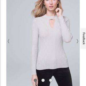 White House Black Market Metallic Knit Sweater